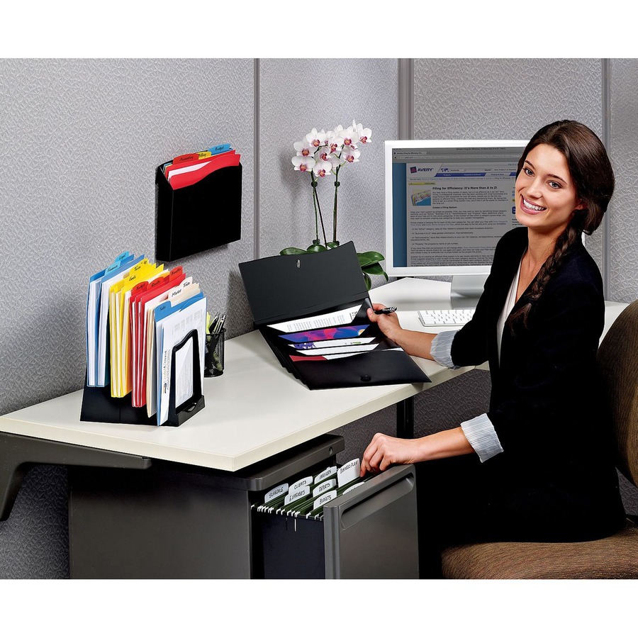 Avery&Reg Five Slot Plastic Adjustable File Rack