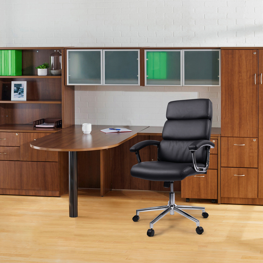 Lorell Leather High-Back Chair