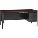 Lorell Fortress Series 66" Right-Pedestal Desk