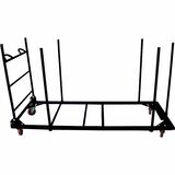 Lorell Blow Mold Rectangular Table Trolley Cart
