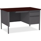 Lorell Fortress Series 48" Right Single-Pedestal Desk