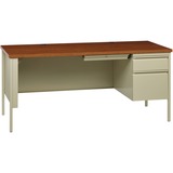 Lorell Fortress Series 66" Right-Pedestal Desk
