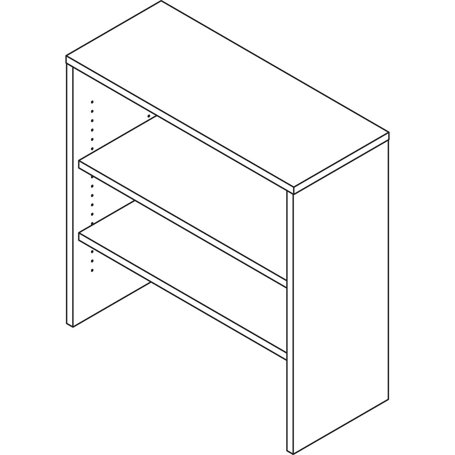 Lorell Essentials Cherry Laminate Stack-on Bookshelf
