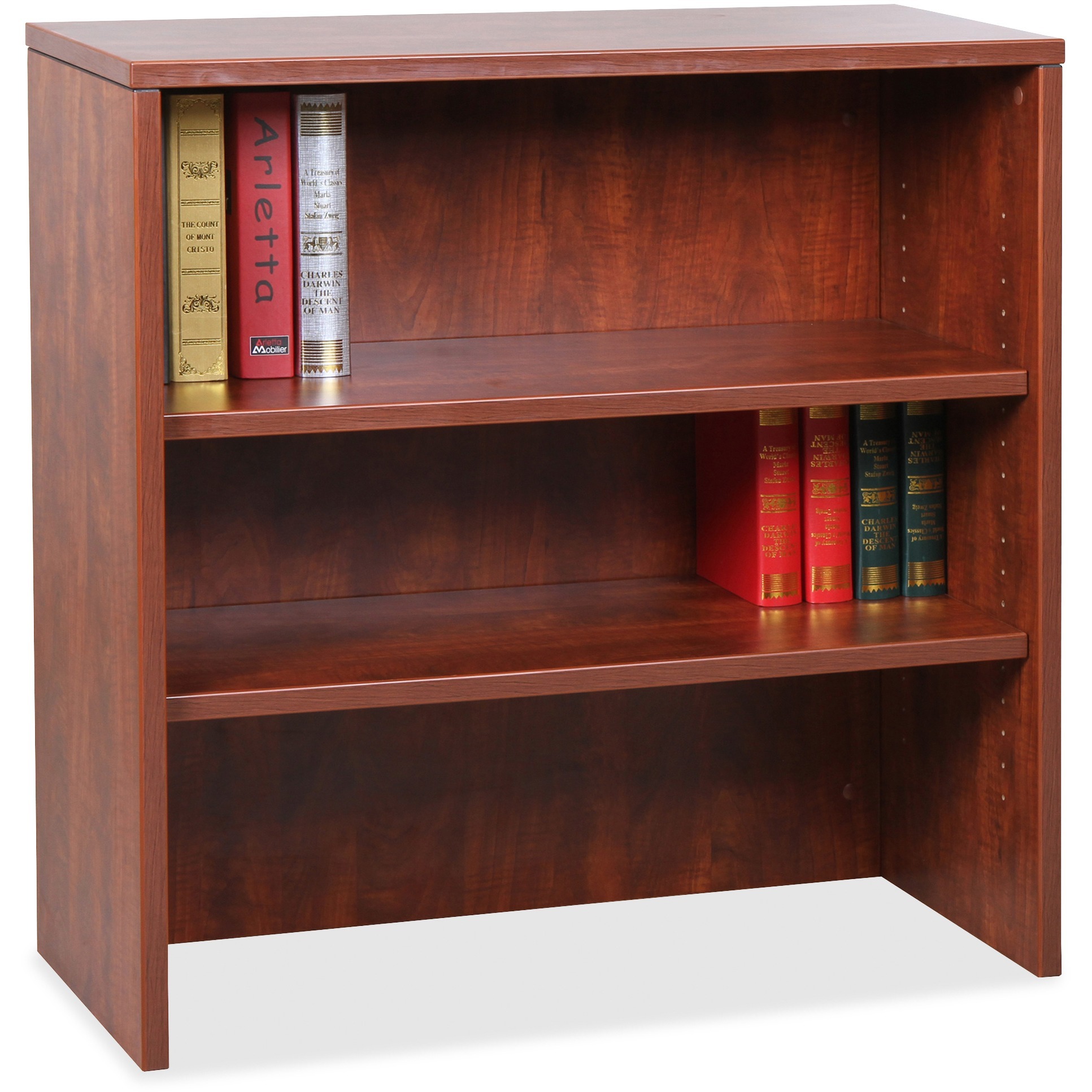 Lorell Essentials Cherry Laminate Stack-on Bookshelf