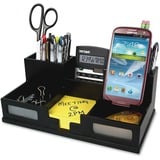 Victor 9525-5 Midnight Black Desk Organizer with Smart Phone Holder&Trade