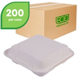 Eco-Products 3-Compartment Clamshell Containers