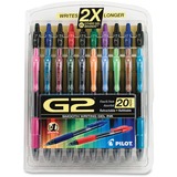 Pilot G2 20-Pack Retractable Gel Ink Pens