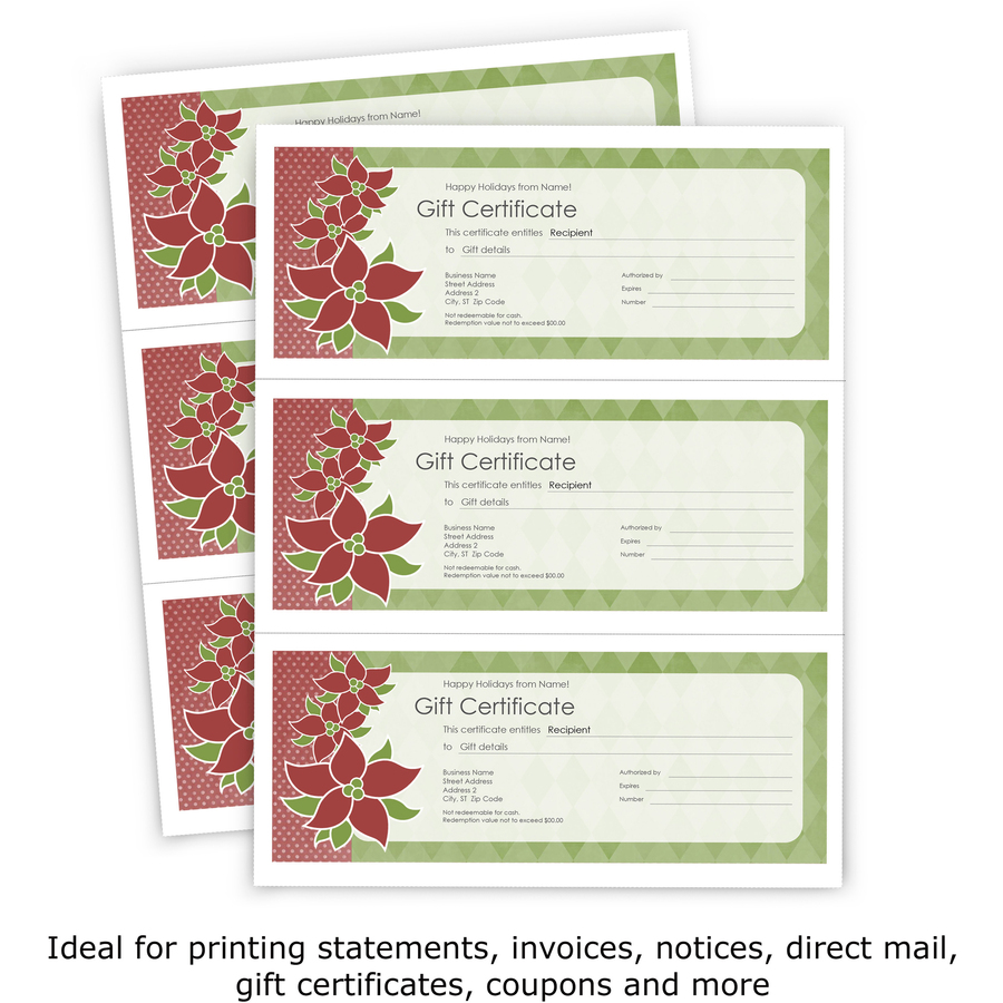 Printworks Professional Pre-Perforated Paper for Invoices Statements Gift Certificates & More