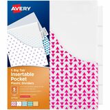 Avery&Reg Big Tab Insertable Plastic Pocket Dividers