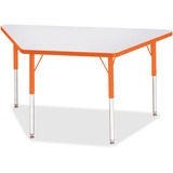 Jonti-Craft Berries Adult-Size Gray Laminate Trapezoid Table