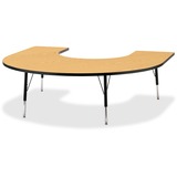 Jonti-Craft Berries Elementary Black Edge Horseshoe Table