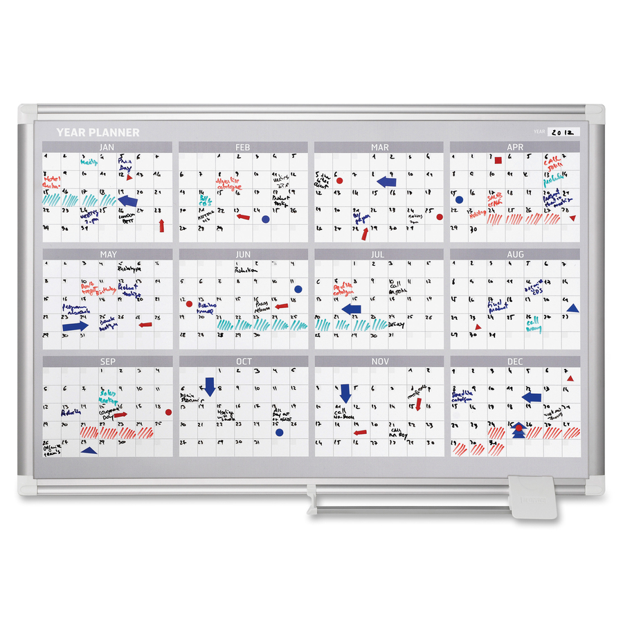 Mastervision 36 12-Month Calendar Planning Board