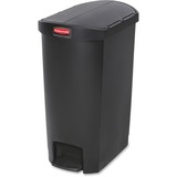 Rubbermaid Commercial Slim Jim Black 13g End Step Can