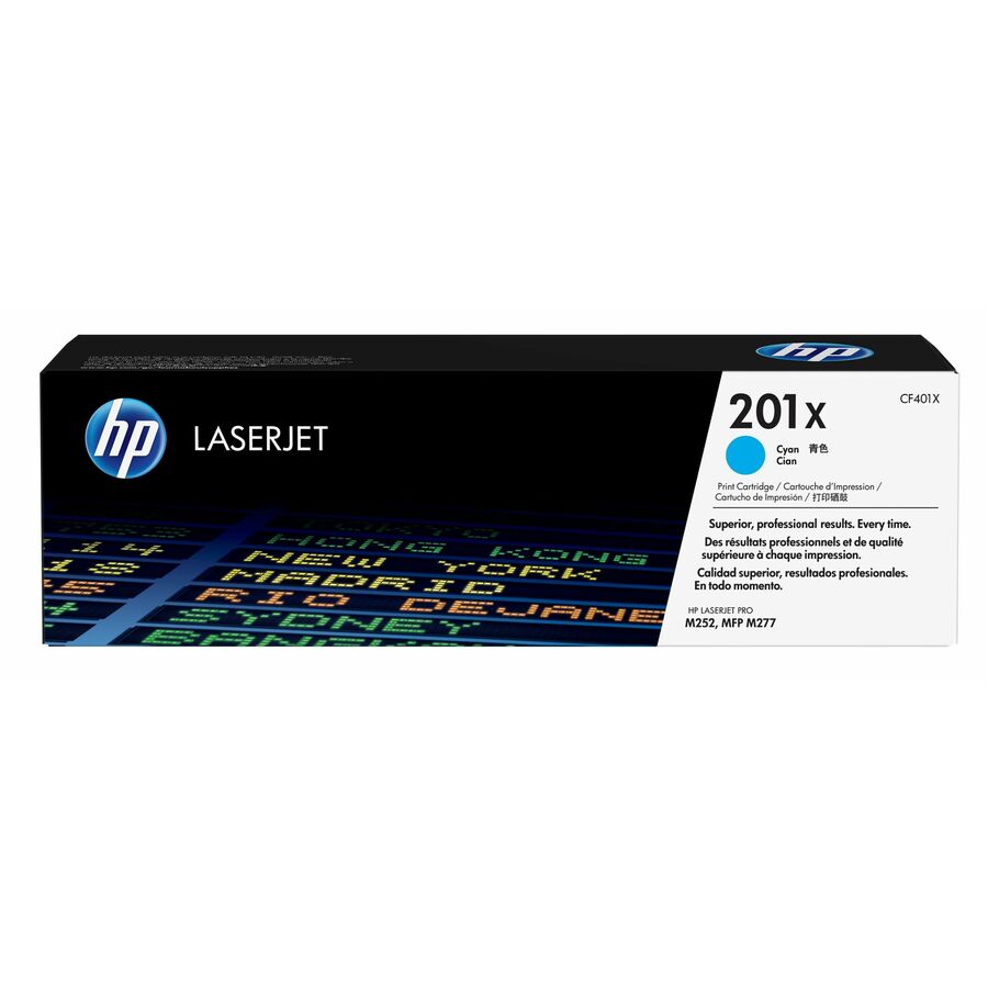 Hp 201x (Cf401x) Original High Yield Laser Toner Cartridge - Single Pack - Cyan - 1 Each