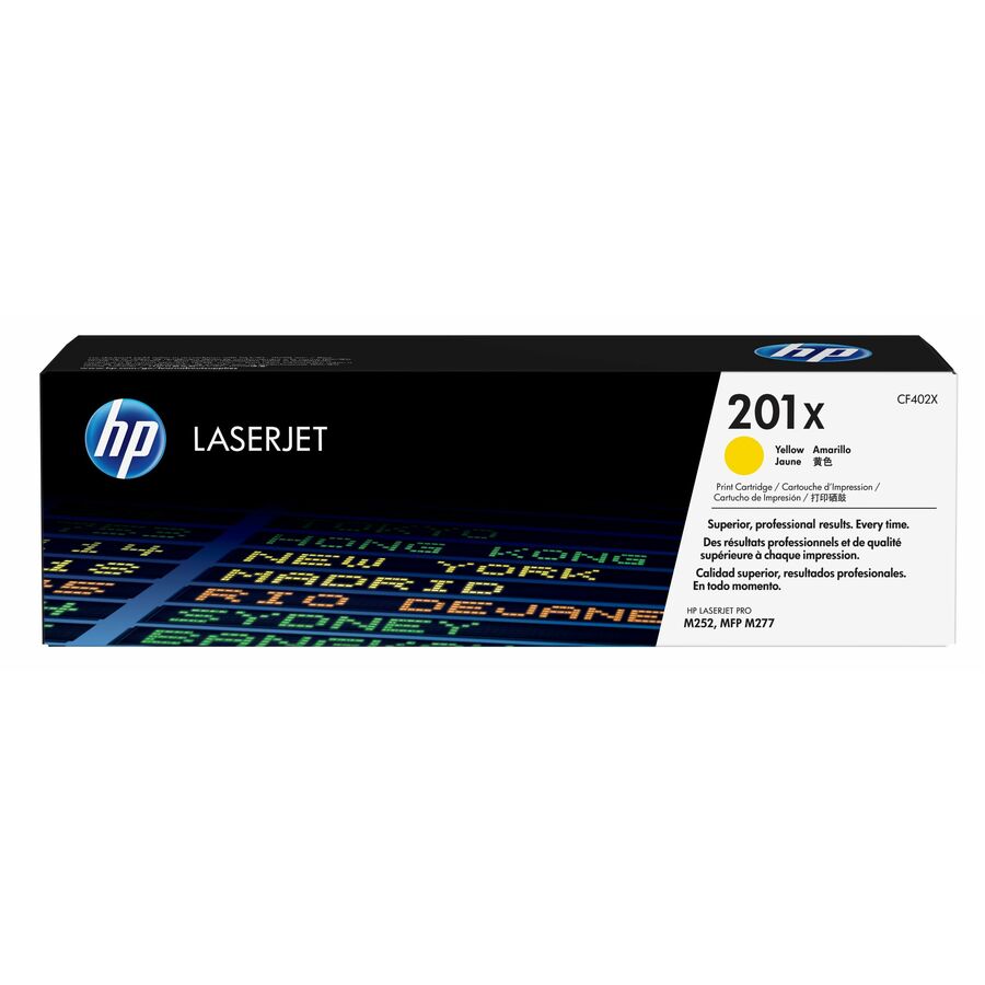 Hp 201x (Cf402x) Original High Yield Laser Toner Cartridge - Single Pack - Yellow - 1 Each