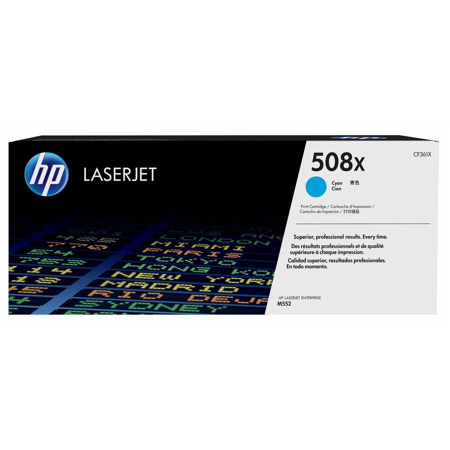 Hp 508x (Cf361x) Original High Yield Laser Toner Cartridge - Single Pack - Cyan - 1 Each