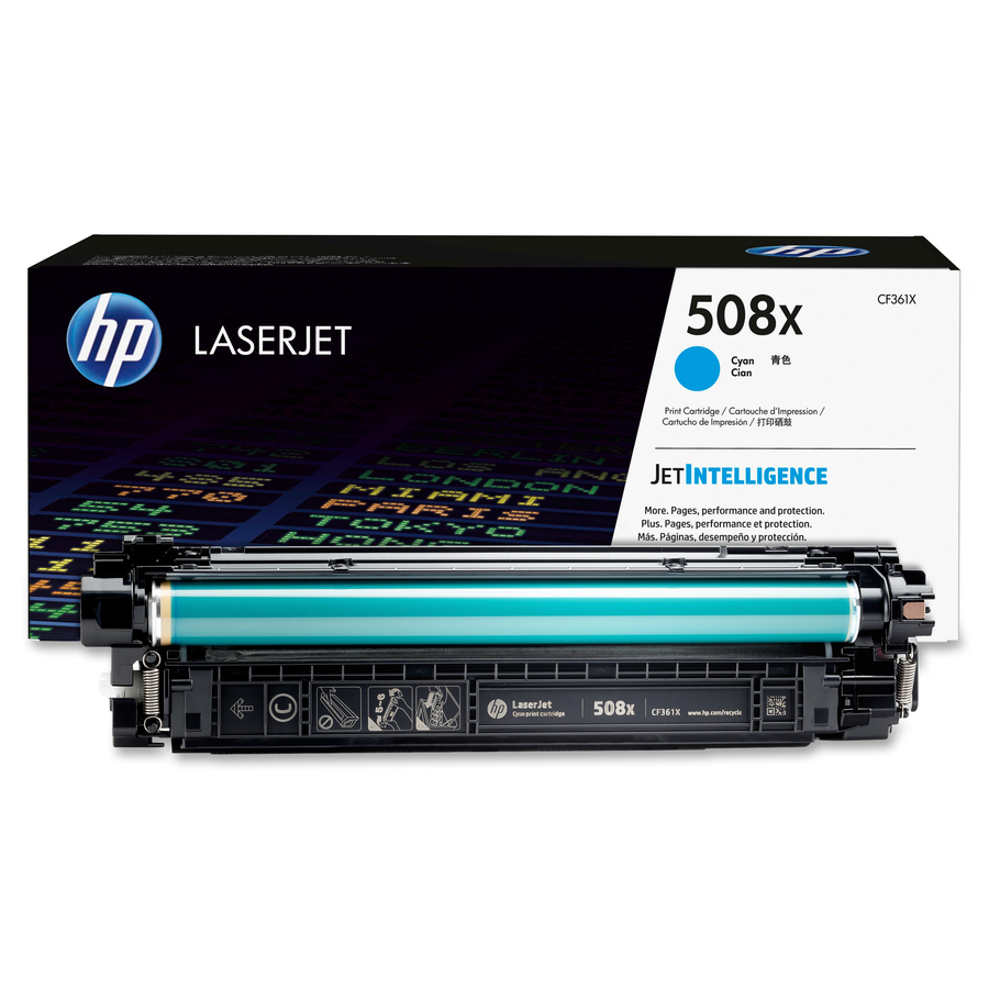 Hp 508x (Cf361x) Original High Yield Laser Toner Cartridge - Single Pack - Cyan - 1 Each