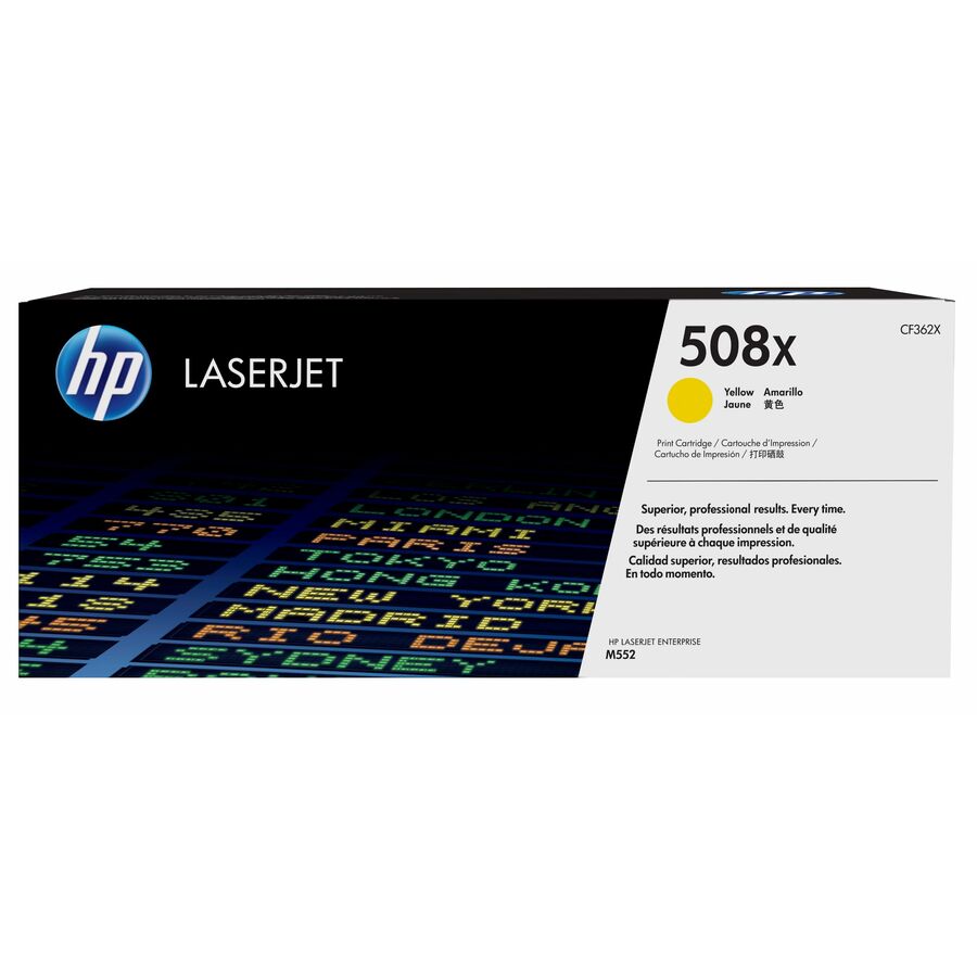 Hp 508x (Cf362x) Original High Yield Laser Toner Cartridge - Single Pack - Yellow - 1 Each