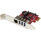 Startechcom 3 Port Pci Express Usb 30 Card Gigabit Ethernet - 5gbps