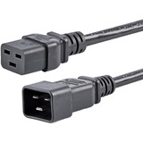 Startechcom 6ft (18m) Heavy Duty Extension Cord Iec C19 to Iec C20 Black Extension Cord 15a 250v 14awg Heavy Gauge Power Cable