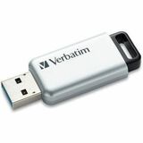 Verbatim 64gb Store N Go Secure Pro Usb 30 Flash Drive with Aes 256 Hardware Encryption - Silver