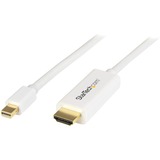 Startechcom 6ft (2m) Mini Displayport to Hdmi Cable 4k 30hz Video Mini Dp to Hdmi Adapterconverter Cable Mdp to Hdmi Monitor White