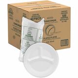 Dart 9 Nonlaminated Foam 3-Compartment Plates