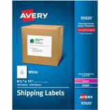 Avery&Reg Shipping Address Labels Laser & Inkjet Printers 250 Labels Full Sheet Labels Permanent Adhesive (95920)