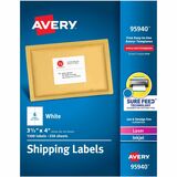 Avery&Reg Shipping Labels Sure Feed&Reg Technology Permanent Adhesive 3-13 X 4 1500 Labels (95940)