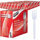 Genuine Joe Heavyweight White Plastic Forks