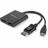 Startechcom Dual-Monitor Displayport 12 Splitter Displayport to 2x Dp Multi-Monitor Adapter Dual 4k 30hz Computer Mst Hub Windows