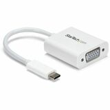 Startechcom Usb-C to Vga Adapter - White - Thunderbolt 3 Compatible - Usb C Adapter - Usb Type C to Vga Dongle Converter