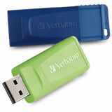 32gb Store N Go Usb Flash Drive - 2pk - Blue Green
