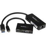 Startechcom 2-in-1 Accessory Kit for Surface and Surface Pro 4 - Mdp to Hdmi or Vga - Usb 30 to Gbe - Also Works with Surface Pro 3 and Surface 3