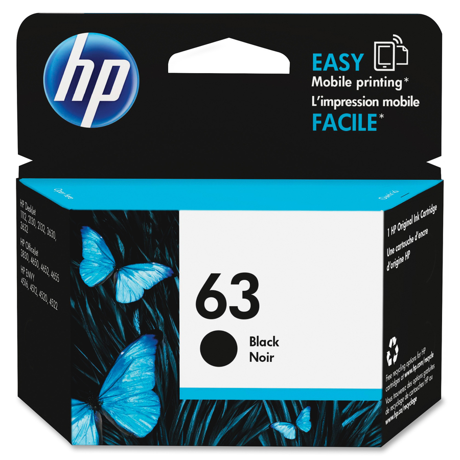 Hp 63 Original Inkjet Ink Cartridge - Black - 1 Pack
