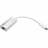 Tripp Lite Usb-C to Gigabit Ethernet Nic Network Adapter 101001000 Mbps White
