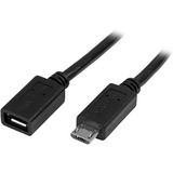 Startechcom 05m 20in Micro-Usb Extension Cable - Mf - Micro Usb Male to Micro Usb Female Cable