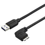 Startechcom 05m 20in Slim Micro Usb 30 (5gbps) Cable - Mm - Usb 30 a to Right-Angle Micro Usb - Usb 32 Gen 1