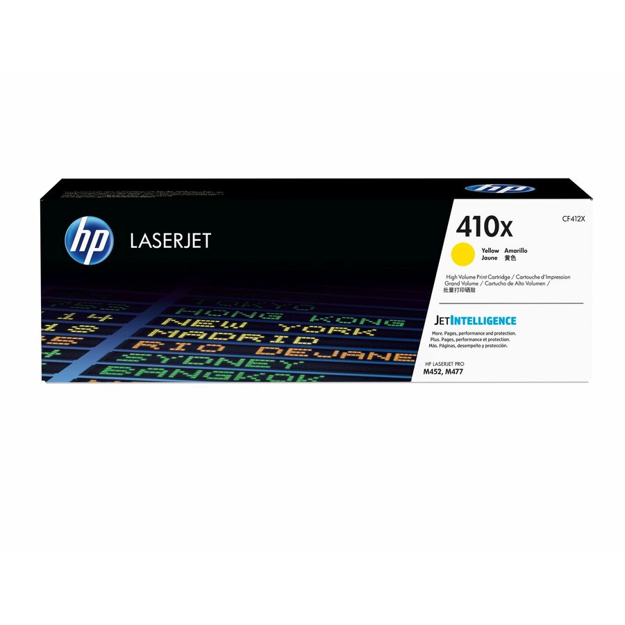 Hp 410x (Cf412x) Original High Yield Laser Toner Cartridge - Single Pack - Yellow - 1 Each