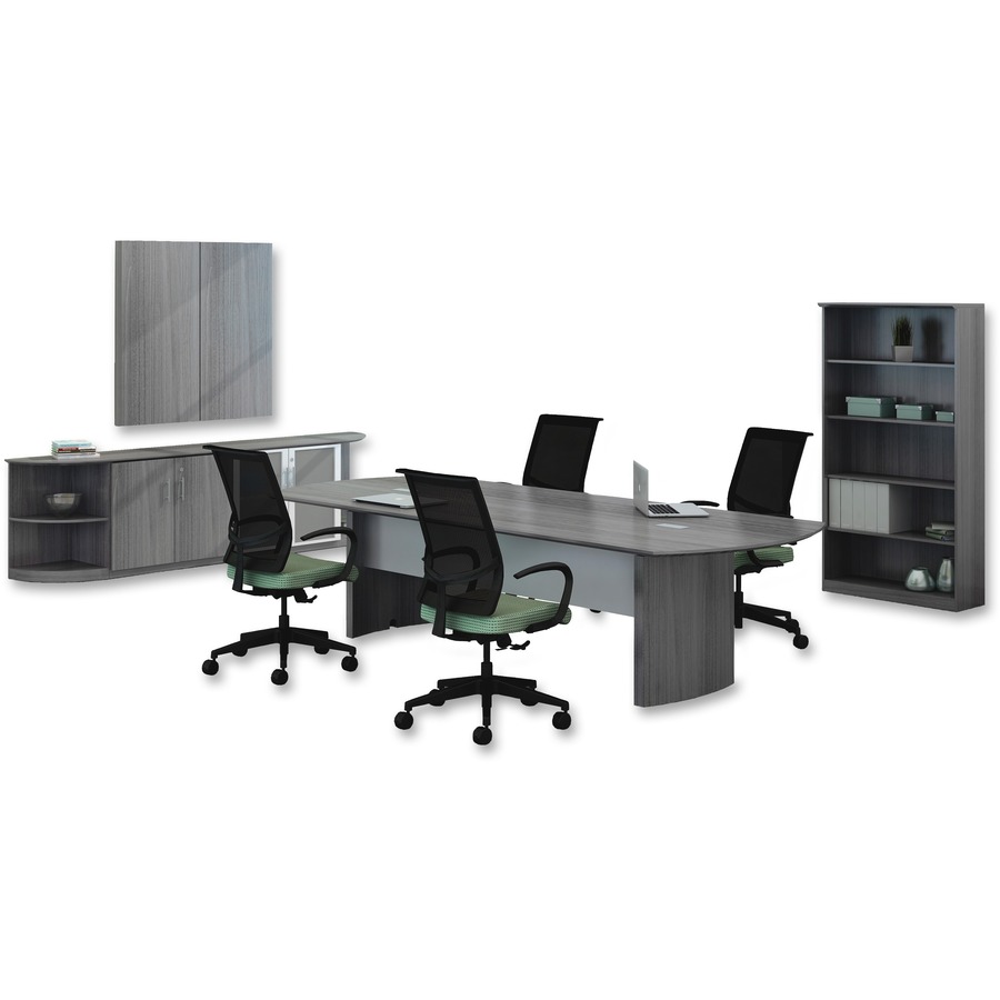 Mayline Gray Laminate Conference Table Panel Base