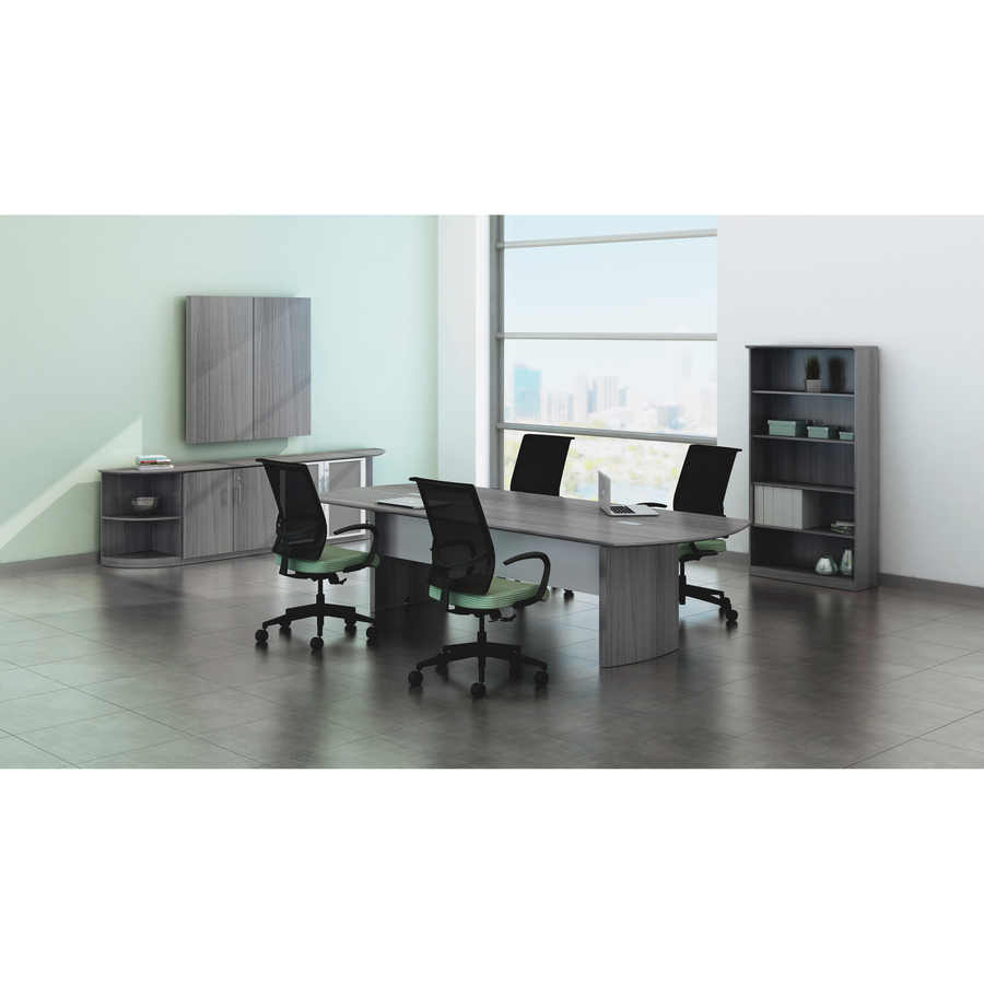 Mayline Gray Laminate Conference Table Panel Base
