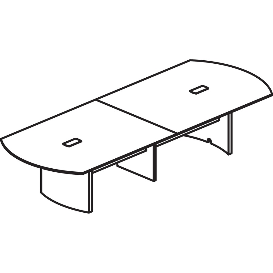 Mayline Gray Laminate Conference Table Panel Base