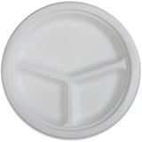 Genuine Joe 10" 3-Compartment Disposable Plates
