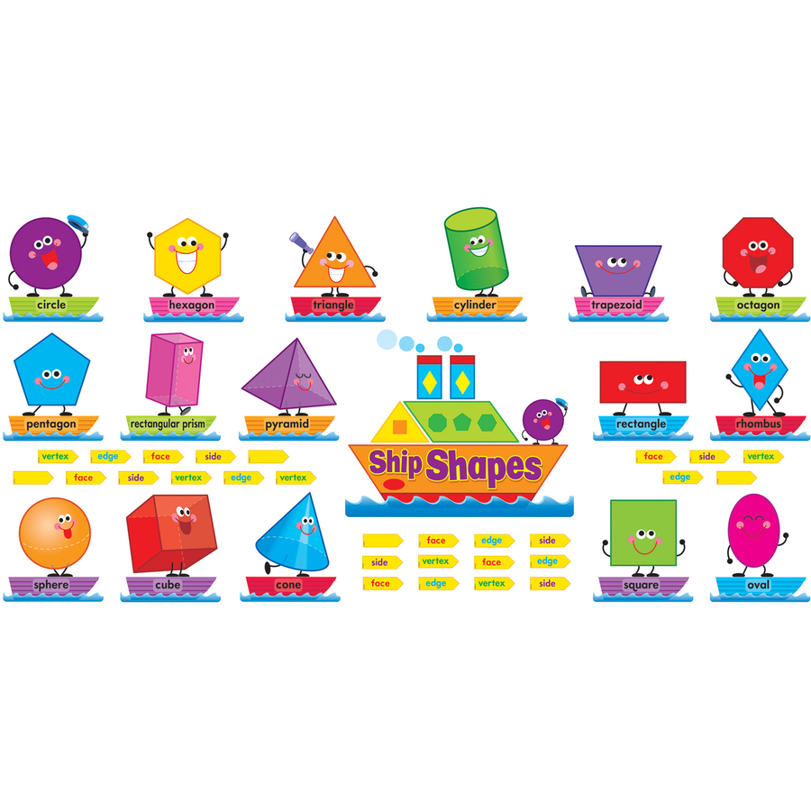 Trend Ship Shapescolors Bulletin Board Set