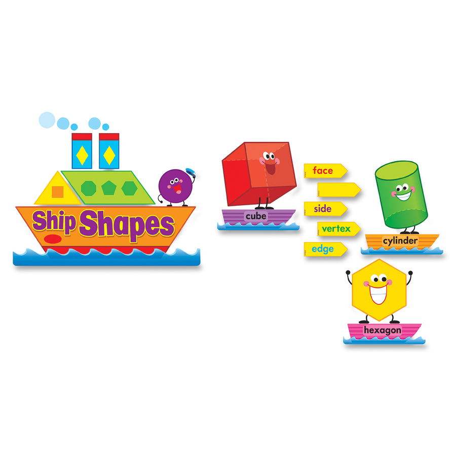 Trend Ship Shapescolors Bulletin Board Set