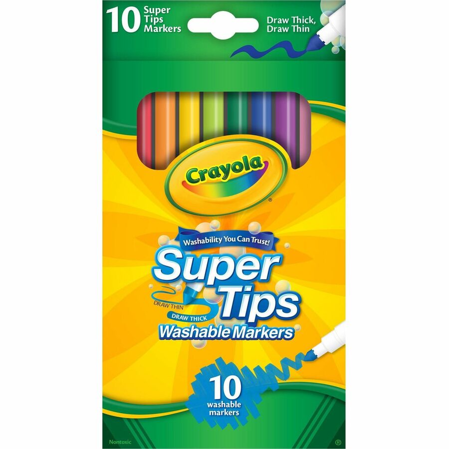Crayola Super Tips 10-Color Washable Markers
