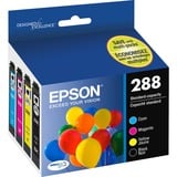 Epson Durabrite Ultra 288 Original Standard Yield Inkjet Ink Cartridge - Pigment Black Pigment Cyan Pigment Magenta Pigment Yellow - 4 Pack