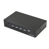 Startechcom 4-Port Displayport Kvm Switch - Dp Kvm Switch with Built-in Usb 30 Hub for Peripherals - 4k 30 Hz