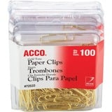 Acco Gold Tone Paper Clips