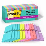 Post-It&Reg Super Sticky Notes - Supernova Neons Color Collection